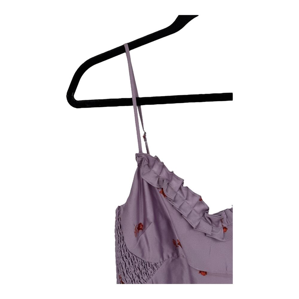 Free People On My Own Floral Satin nightgown purple size Medium M - Picture 4 of 9